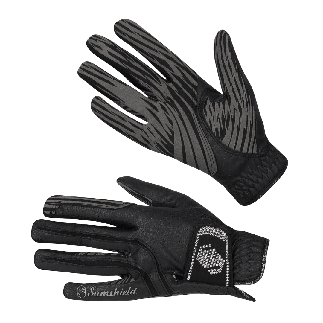 Samshield V Skin Swarovski Gloves Black - Aitken's Saddlery