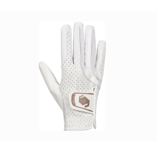 Samshield V Skin Swarovski Gloves White Rose Gold - Aitken's Saddlery