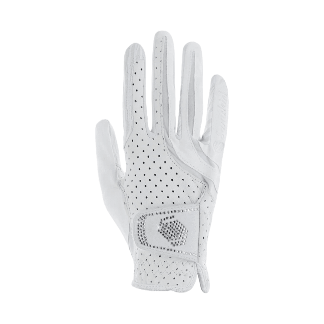 Samshield V Skin Swarovski Gloves White - Aitken's Saddlery