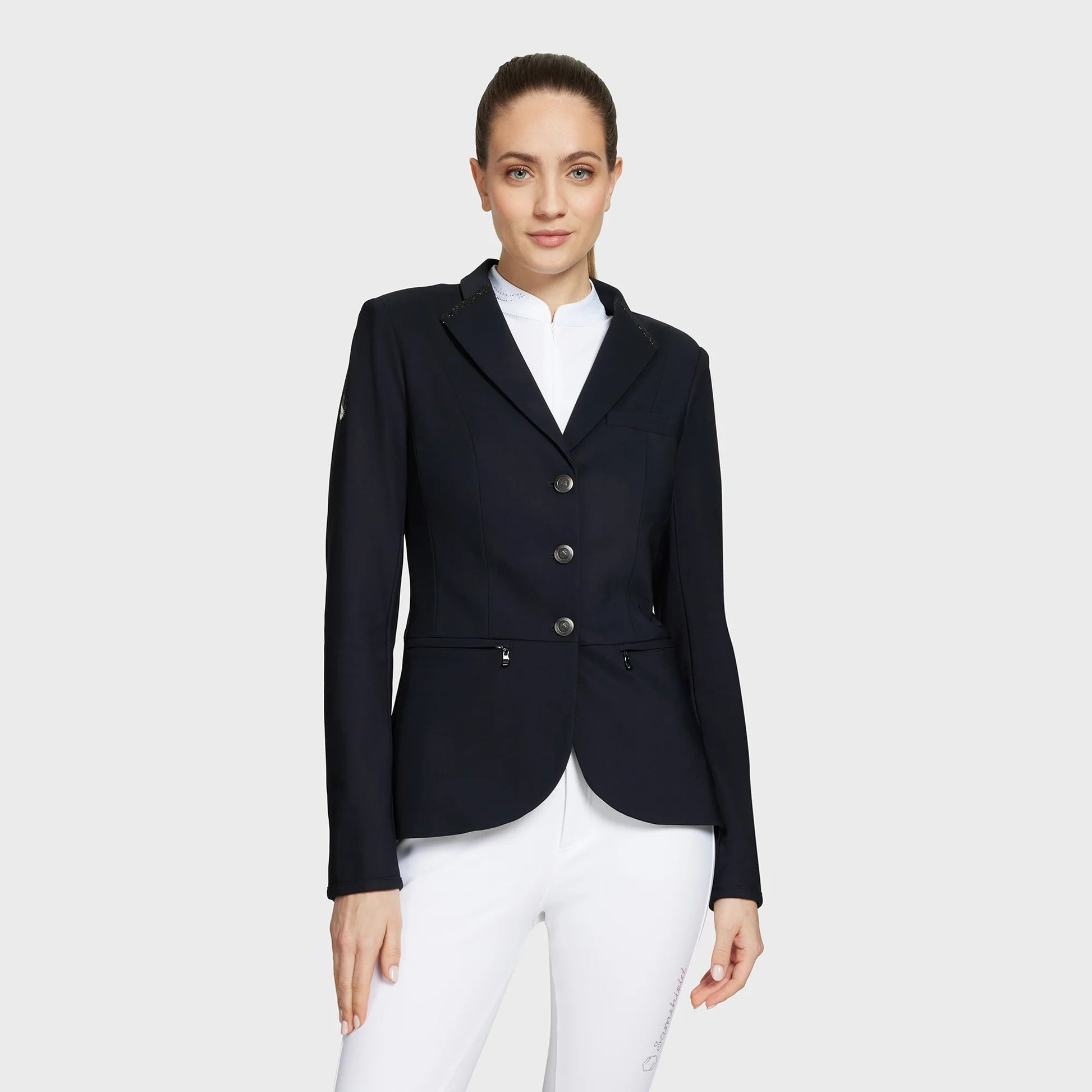 Samshield Victorine Crystal Fabric Jacket Black - Aitken's Saddlery