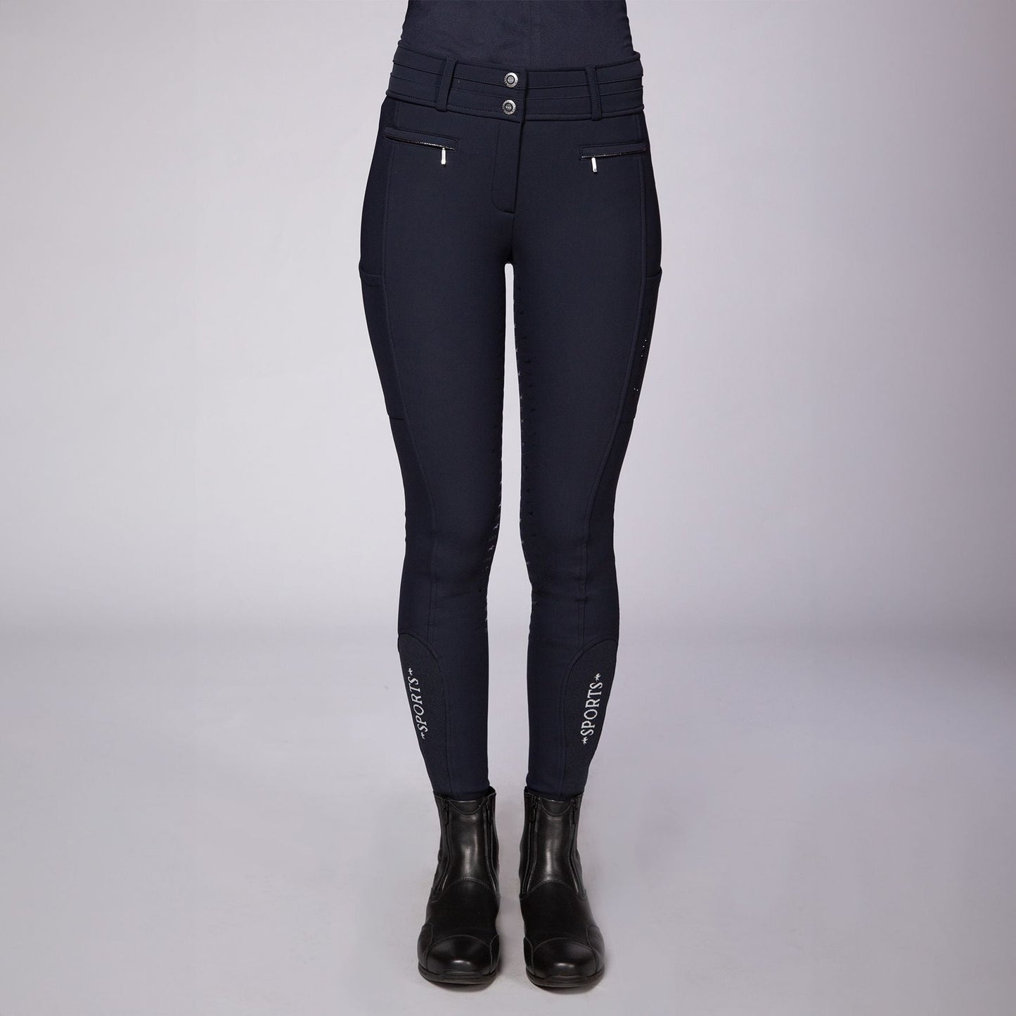 Schockemohle Winter Heather FS Breeches Graphite - Aitken's Saddlery