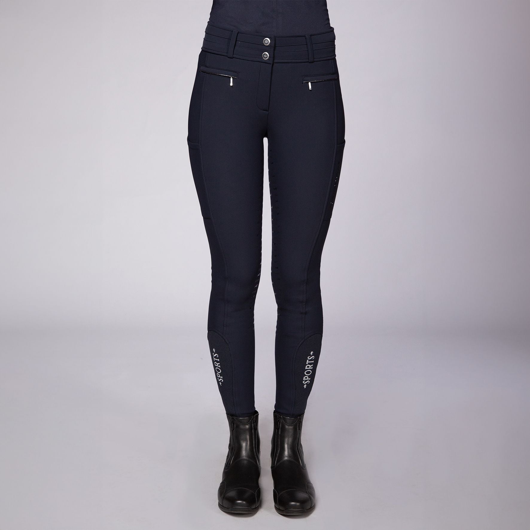 Schockemohle Winter Heather FS Breeches Graphite - Aitken's Saddlery