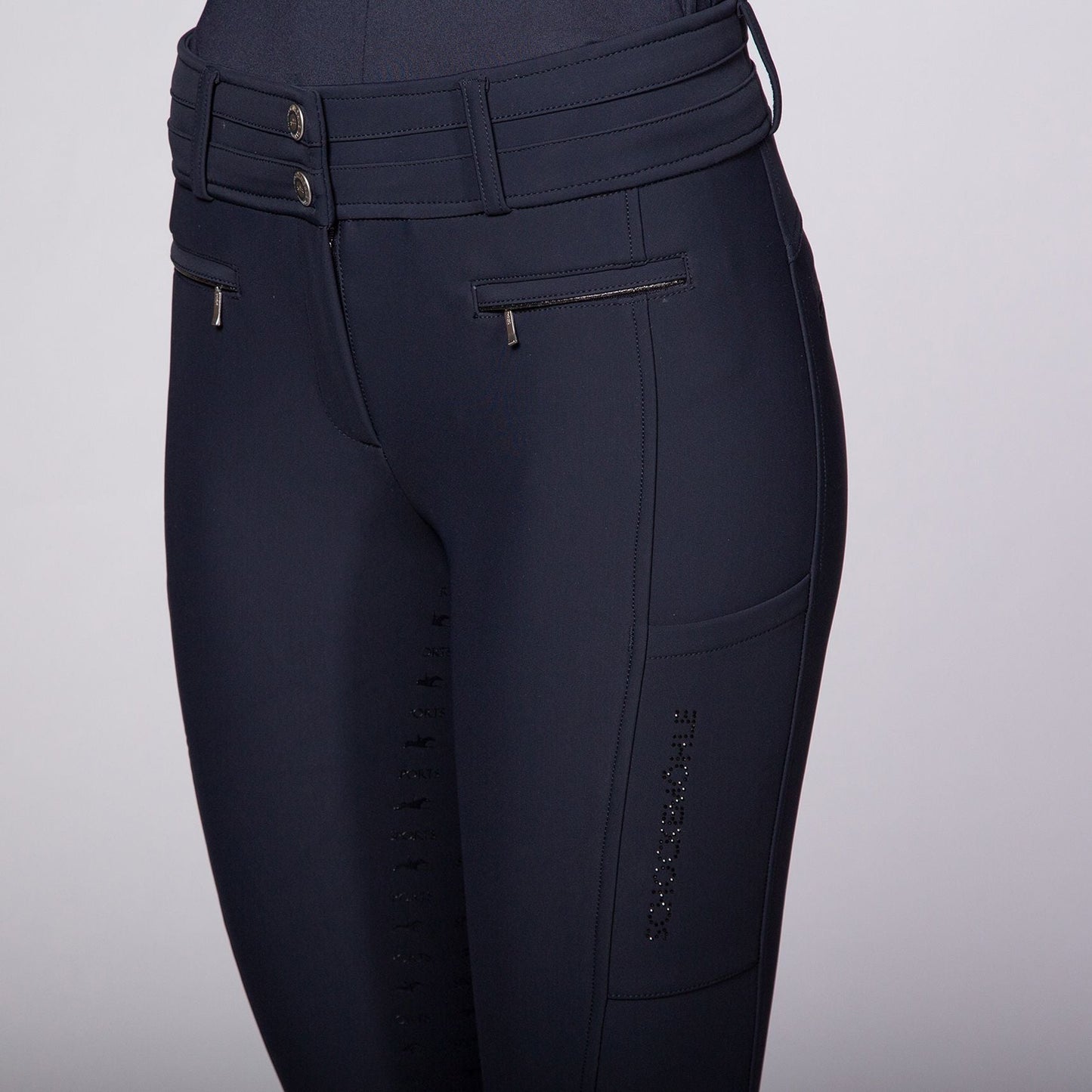 Schockemohle Winter Heather FS Breeches Graphite - Aitken's Saddlery