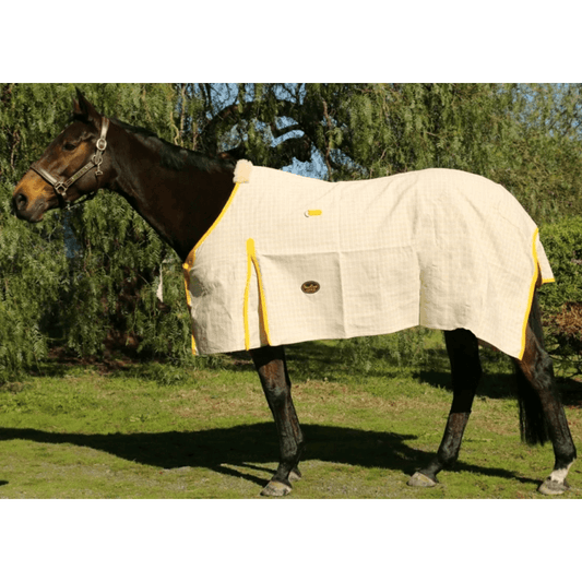 Showcraft Gold Canvas Ripstop Rug Cream Check - Aitken's Saddlery