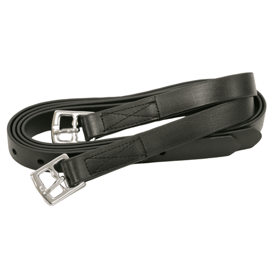 Showcraft Synthetic Stirrup Leathers Black - Aitken's Saddlery