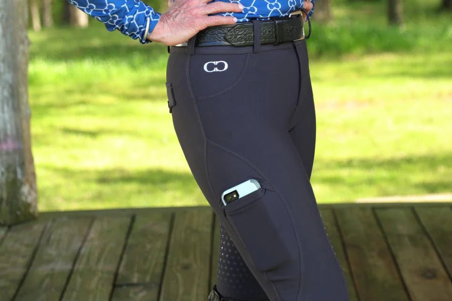 Slate Grey Breeches 4 Way Stretch Ladies - Aitken's Saddlery