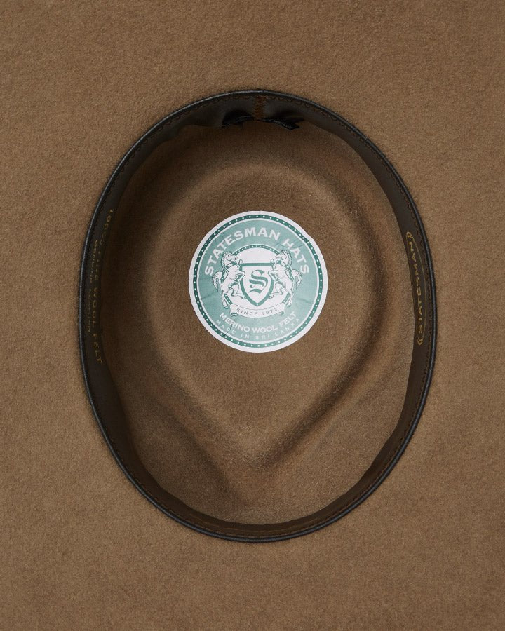 Statesman Big Australian Kids Wool Felt Hat Riverstone - Aitken's Saddlery