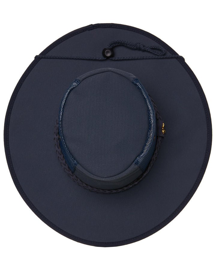 Statesman Sea Breeze 4 Part Canvas Hat Navy - Aitken's Saddlery