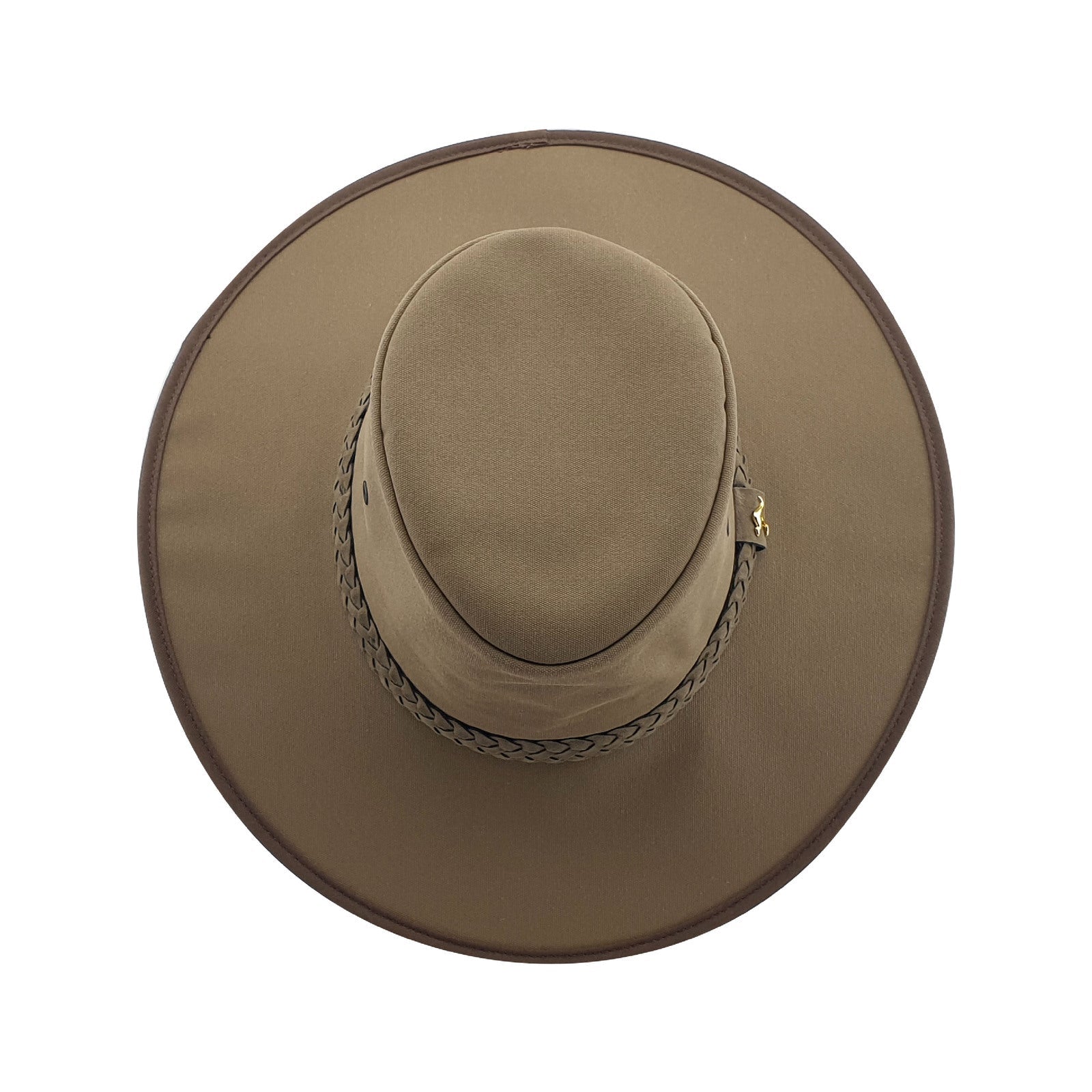 Statesman Sea Breeze Solid Canvas Hat Brown - Aitken's Saddlery