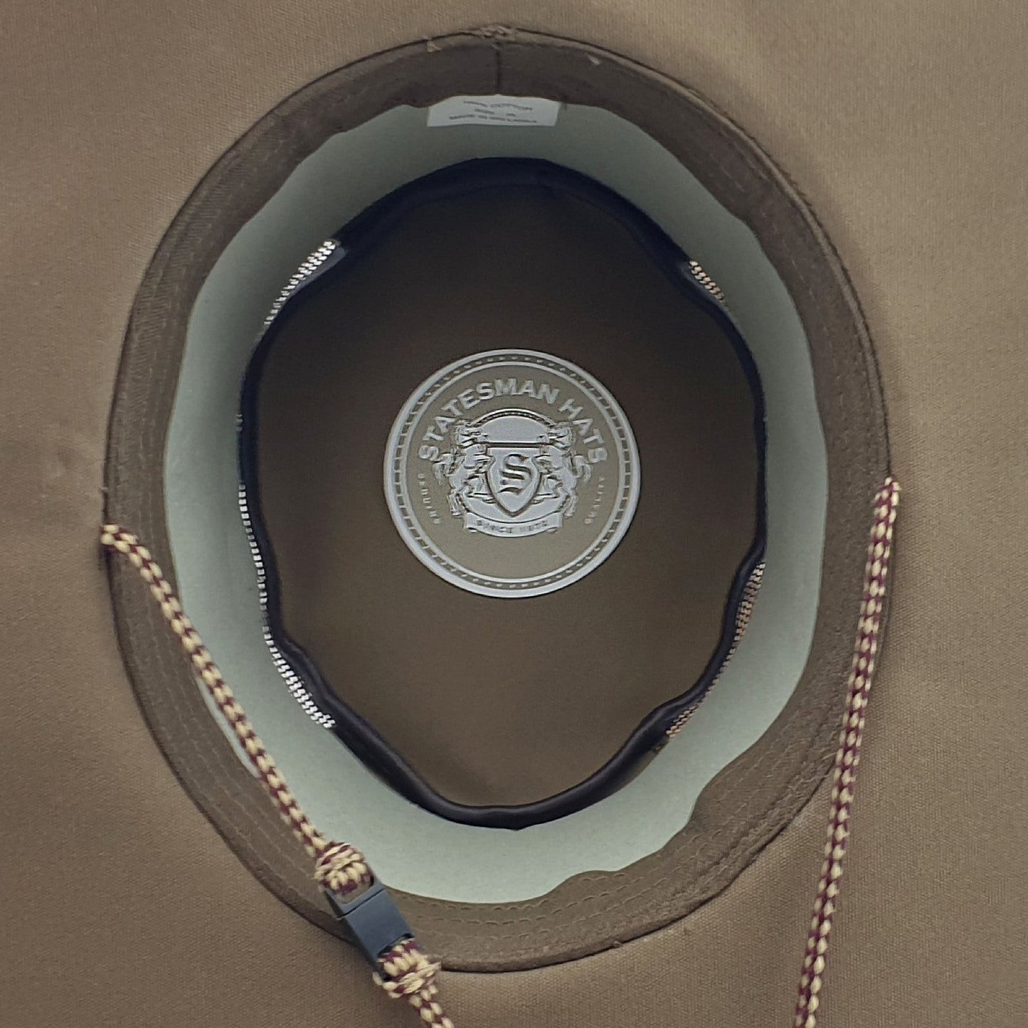 Statesman Sea Breeze Solid Canvas Hat Sand - Aitken's Saddlery