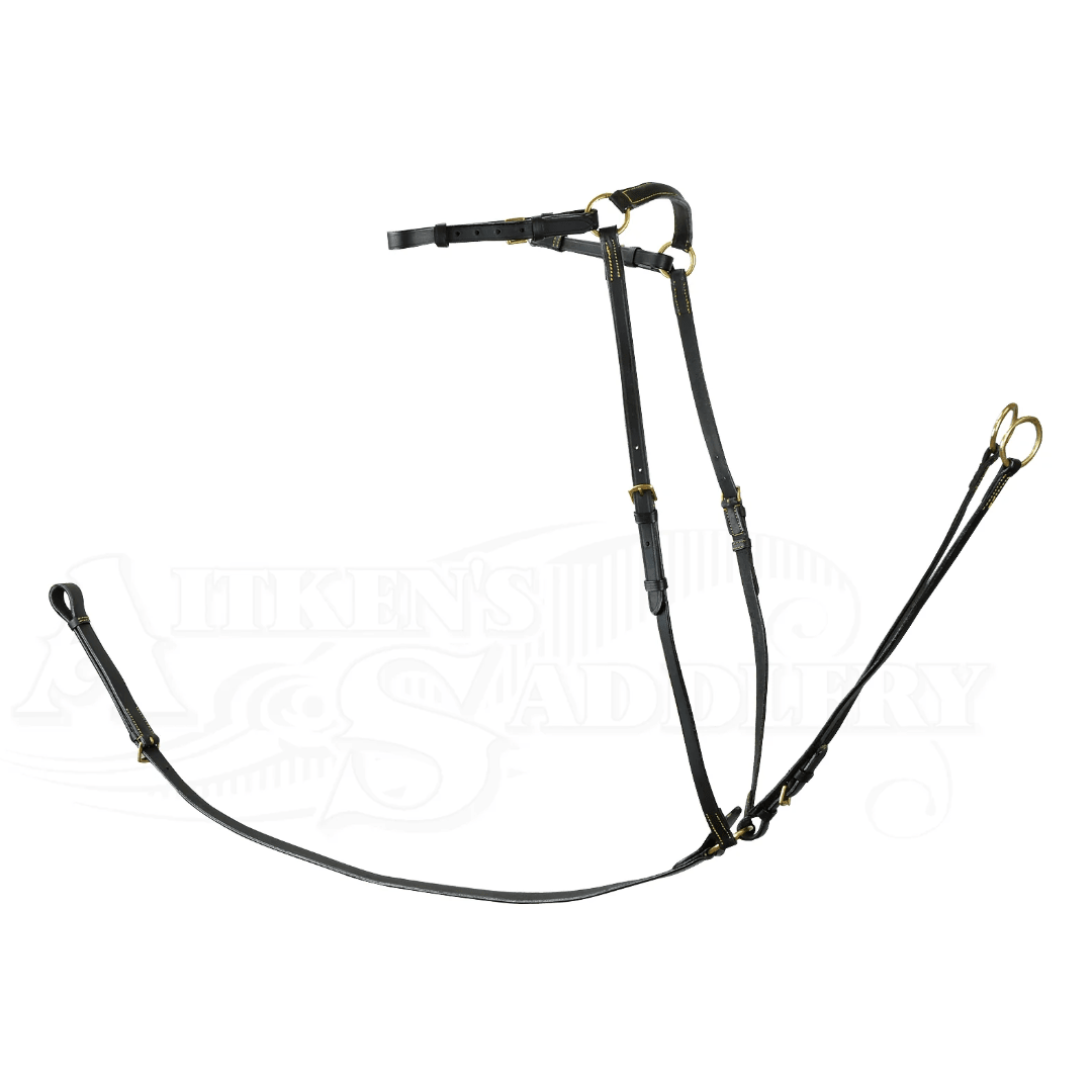 Stockmans Breastplate with Brass Fittings - Aitken's Saddlery