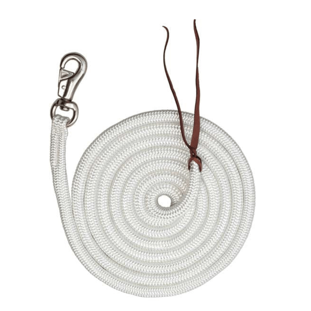 Training Lead with Bull Snap White - Aitken's Saddlery