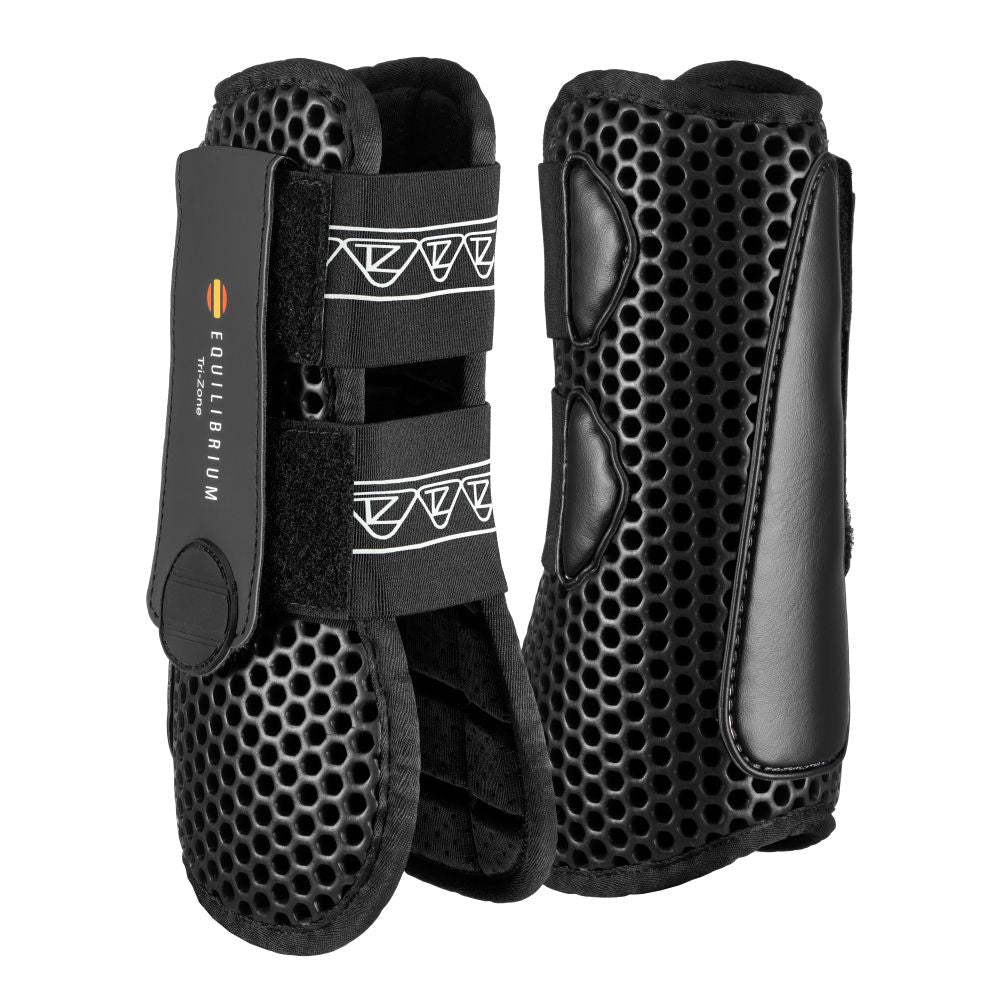 Tri-Zone Open Tendon Sports Boots Black - Aitken's Saddlery