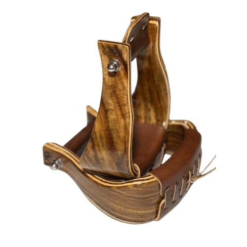 Wooden Bonded Oxbow Stirrups - Aitken's Saddlery