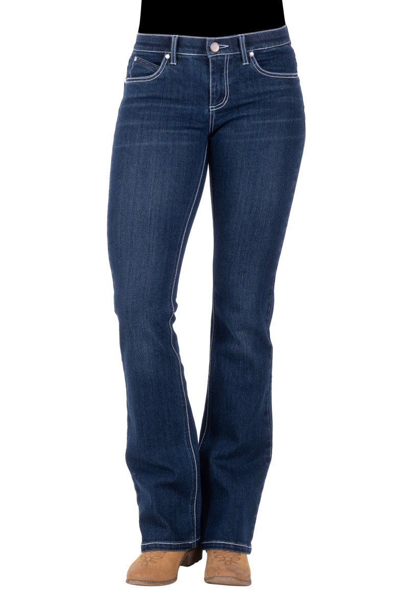 Wrangler Amelia Q-Baby Booty Up Ladies Jeans Indigo - Aitken's Saddlery