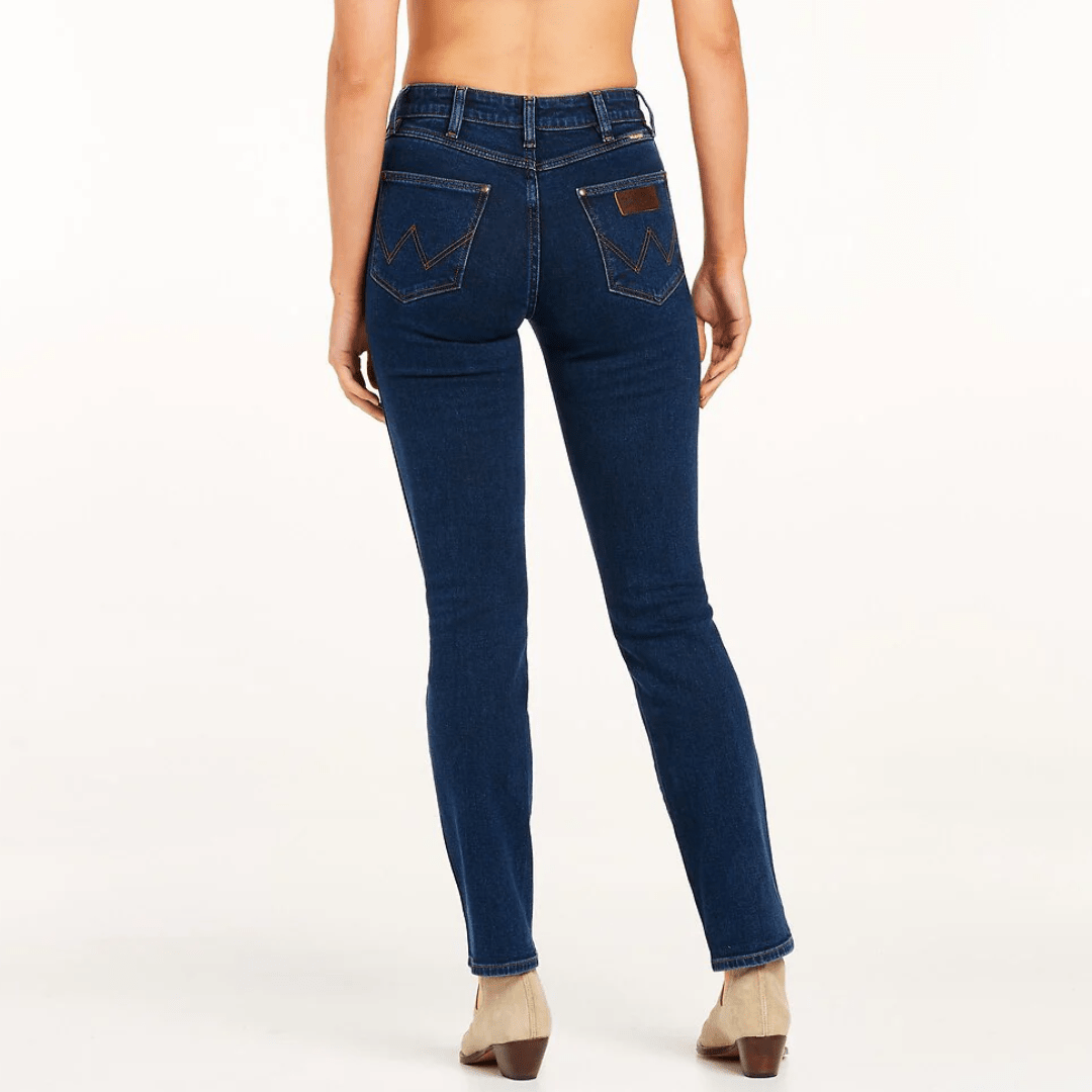 Wrangler Classic Mid Waist Dark Stone Ladies Jeans - Aitken's Saddlery