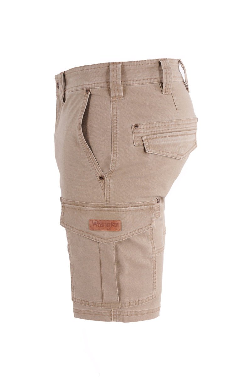 Wrangler Connor Cargo Mens Shorts Camel - Aitken's Saddlery