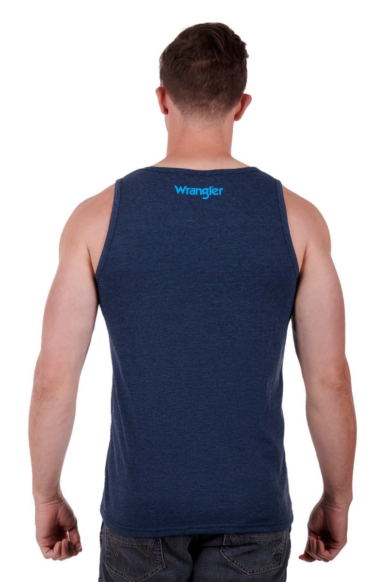 Wrangler Domenic Mens Singlet Navy Marle - Aitken's Saddlery