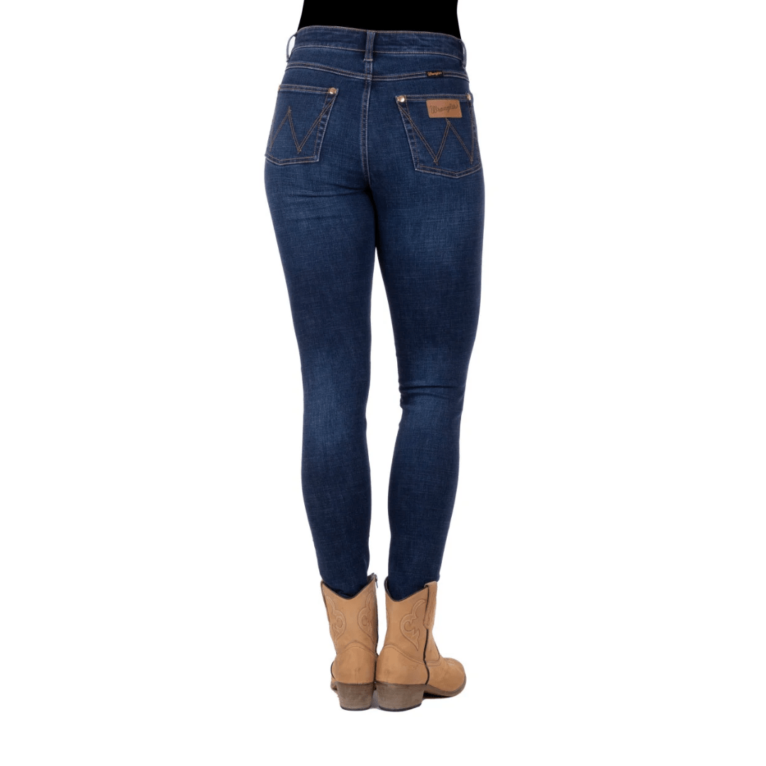 Wrangler Sierra Ladies Skinny Jeans Old Indigo - Aitken's Saddlery