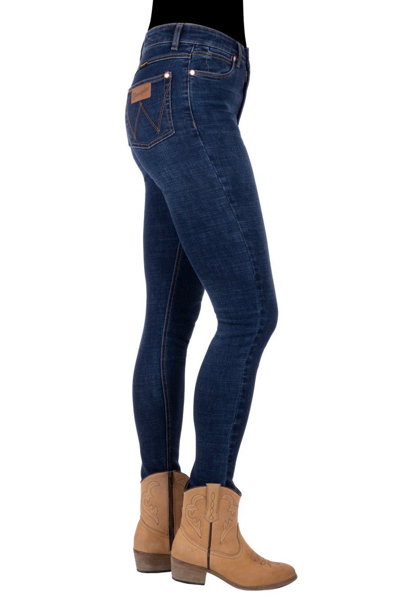 Wrangler Sierra Ladies Skinny Jeans Old Indigo - Aitken's Saddlery