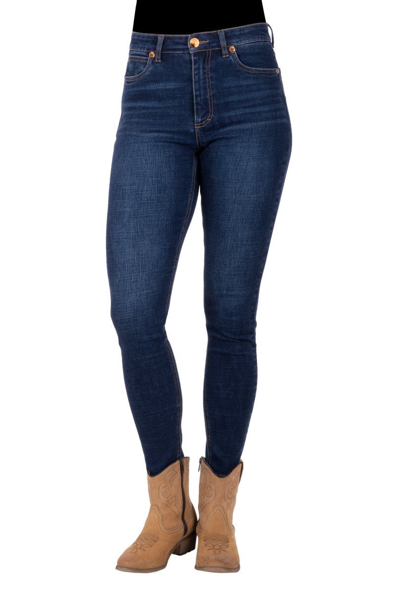 Wrangler Sierra Ladies Skinny Jeans Old Indigo - Aitken's Saddlery