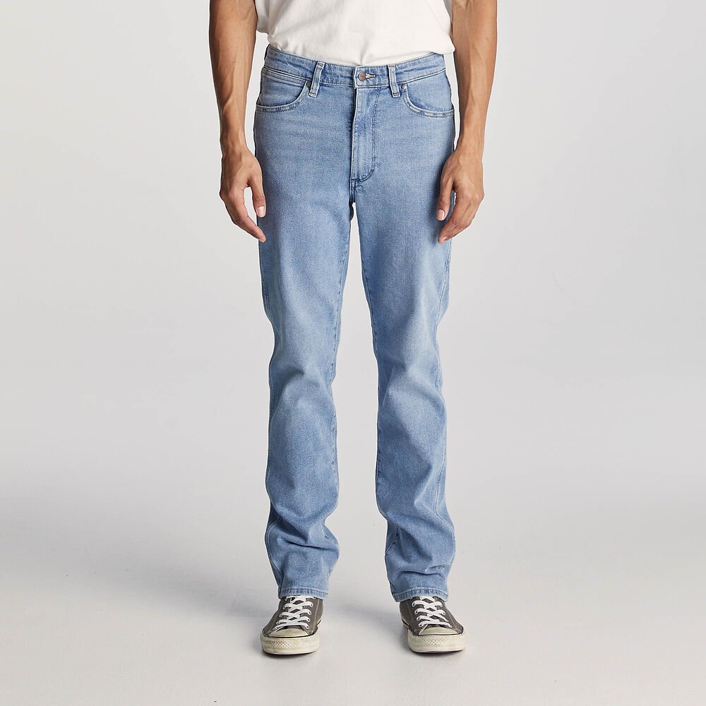 Wrangler Straight Leg Mens Jeans Faded Stone - Aitken's Saddlery