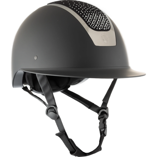 Equinavia Crown Mips Helmet Black with Silver Crystals