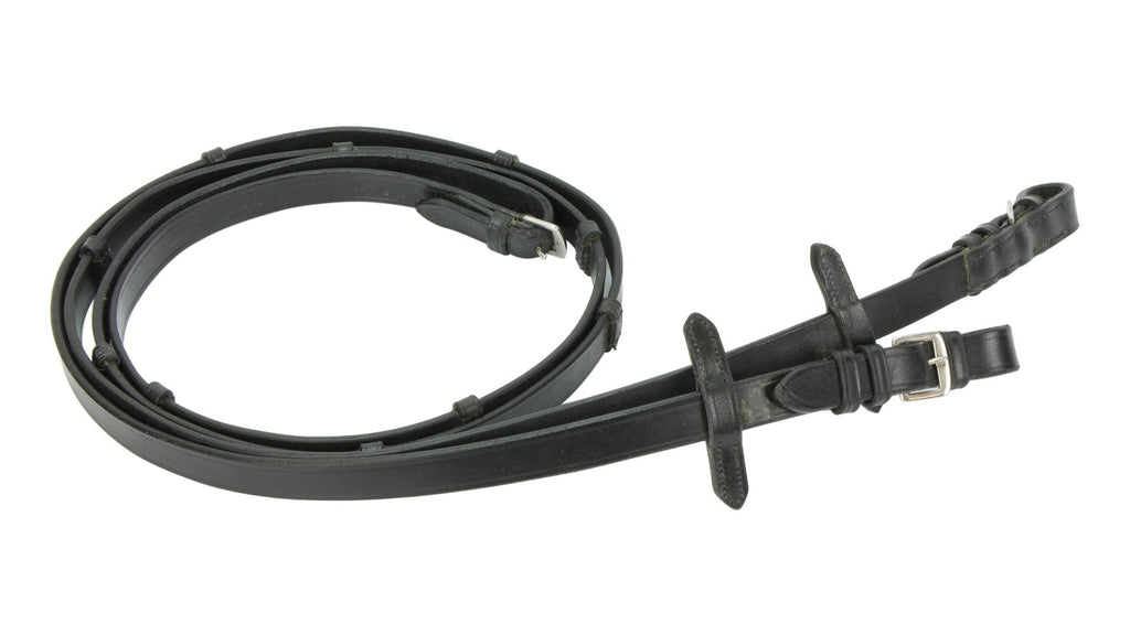Black continental reins leather with stainless steal