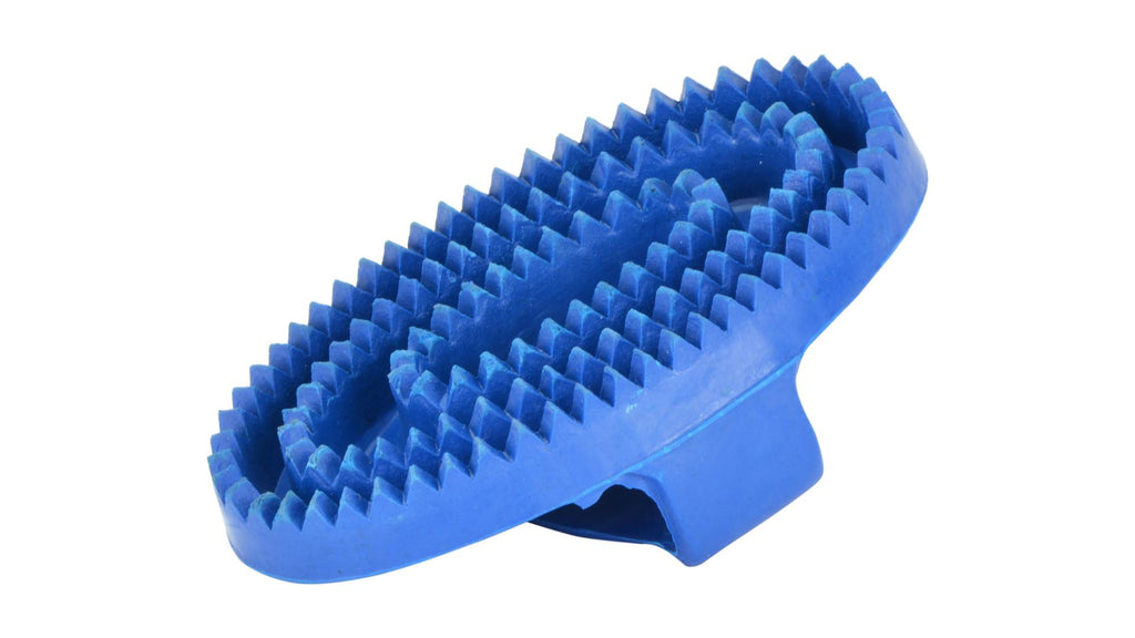 Rubber Curry Comb blue