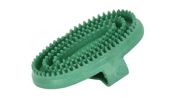 Rubber Curry Comb green