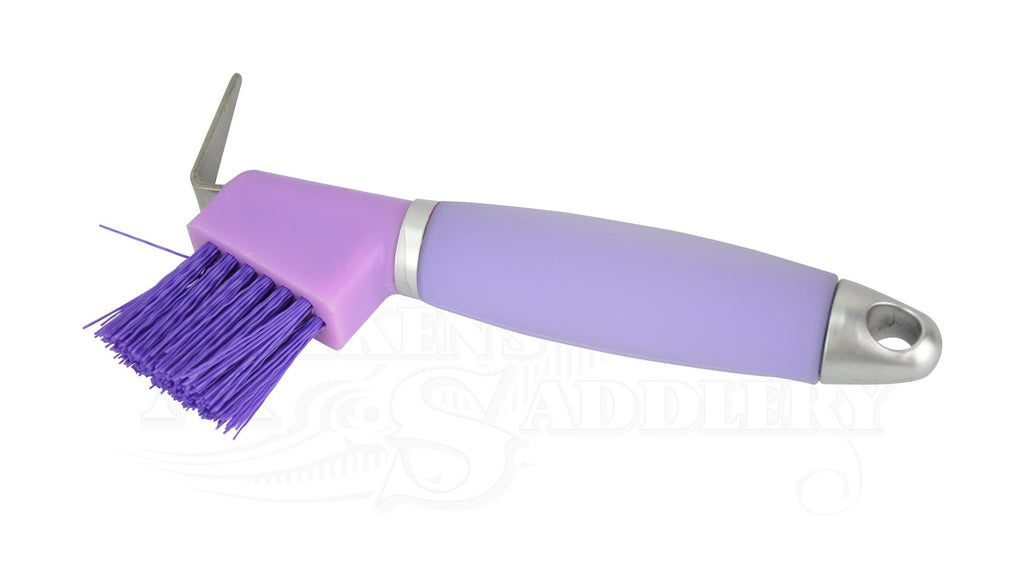 Showcraft Gel Handle Hoof Pick and Brush lilac purple 