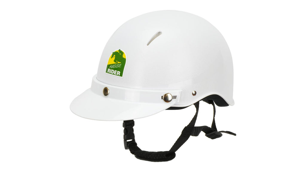 Aussie rider helmet white AS/NZ 3838