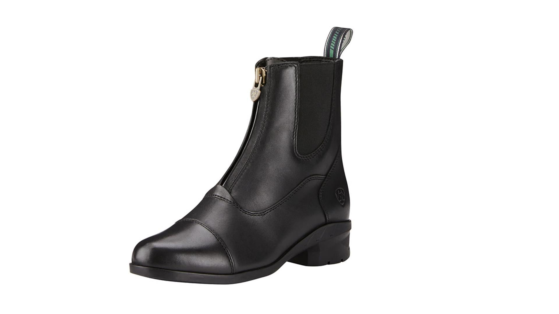 Ariat heritage black zip up boots