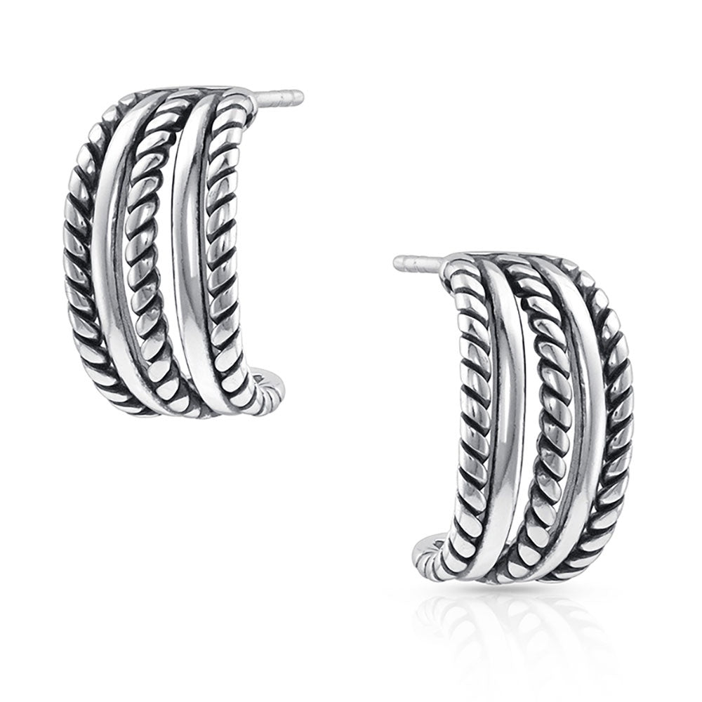 Montana Roped Trio Huggie Earrings