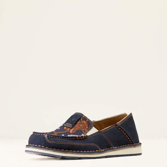 Ariat Cruiser Ladies Blue Suede Saddle Up Print