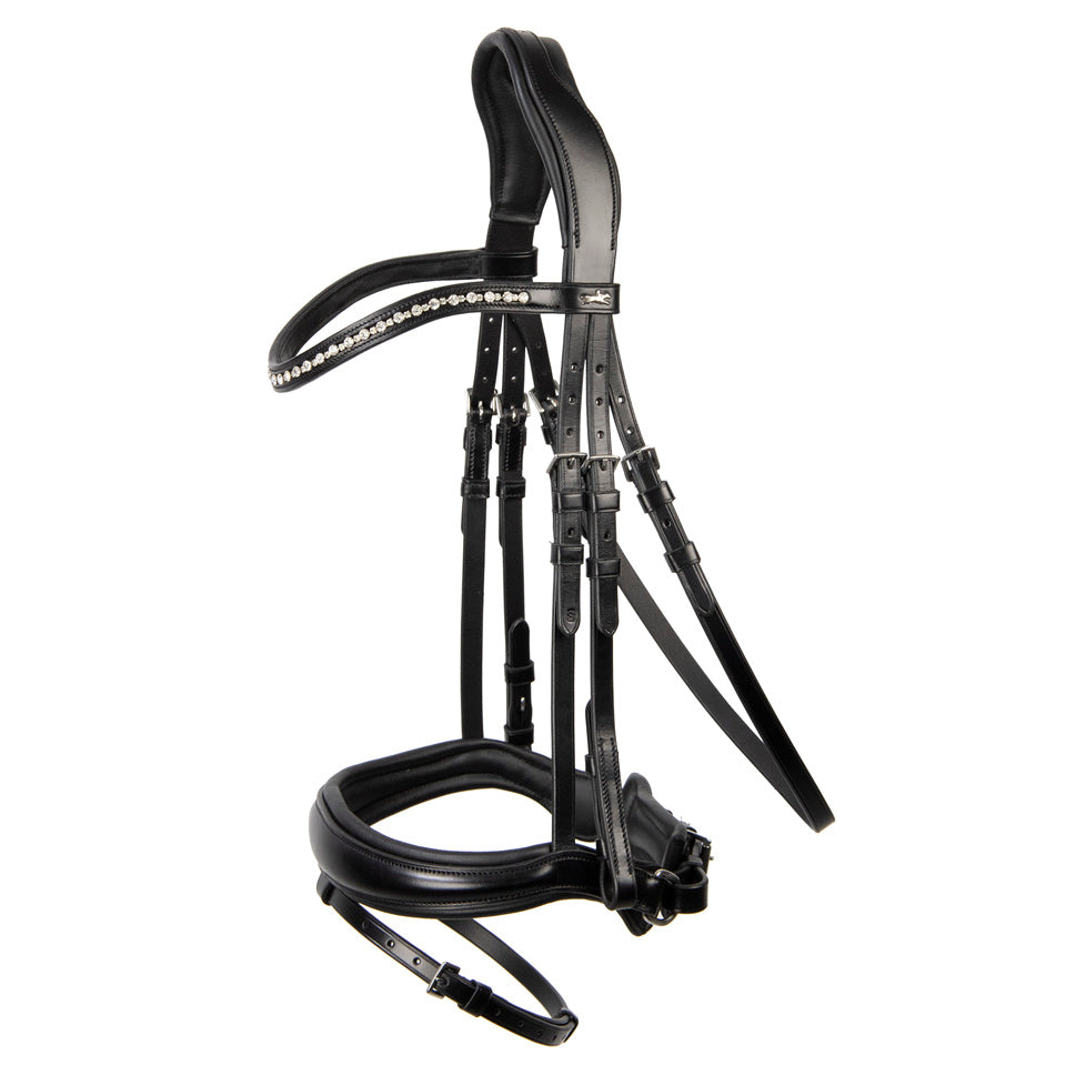 Schockemohle Brantford Black Patent with Silver Bridle