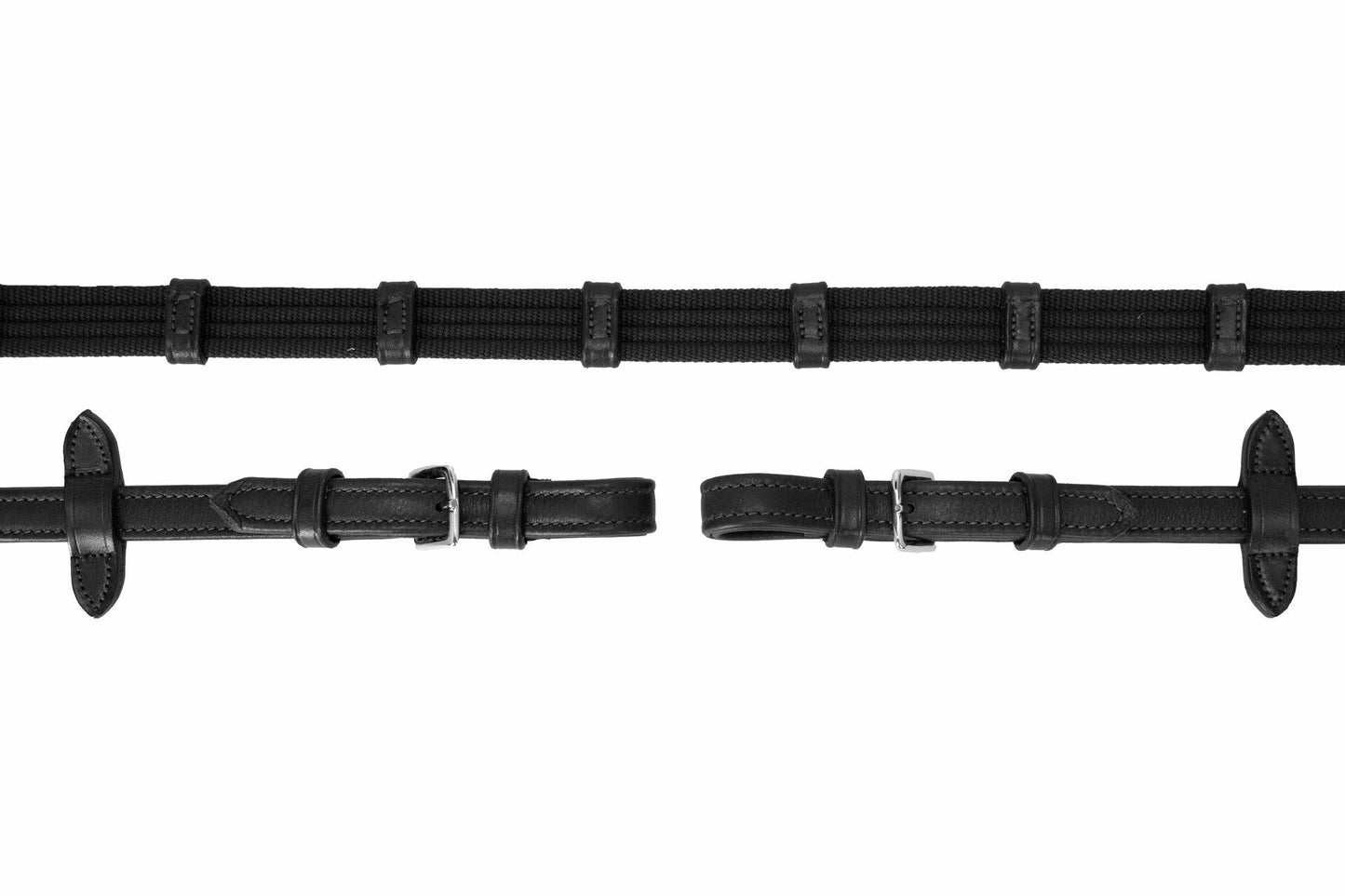 Schockemohle Durasoft Web Reins Black & Silver