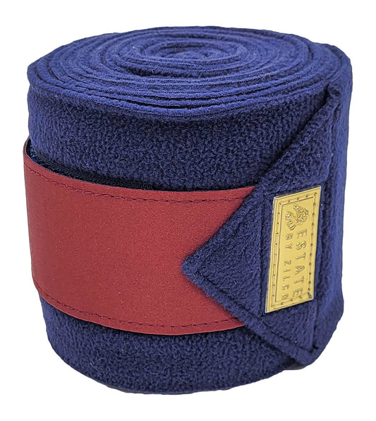 Estate Polo Bandages Navy & Burgandy