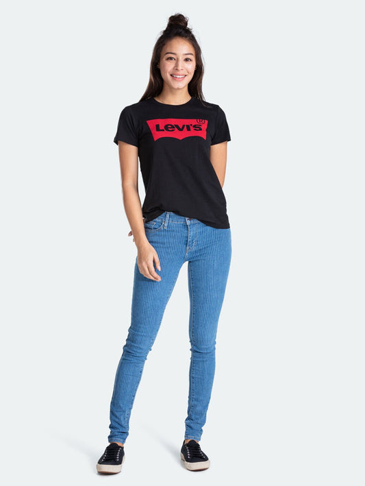 LEVI'S Women's Perfect T-Shirt Large Batwing Black