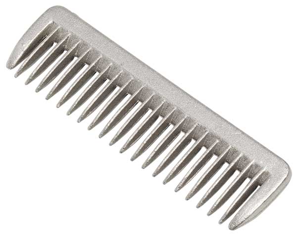 Aluminium Mane Comb Silver