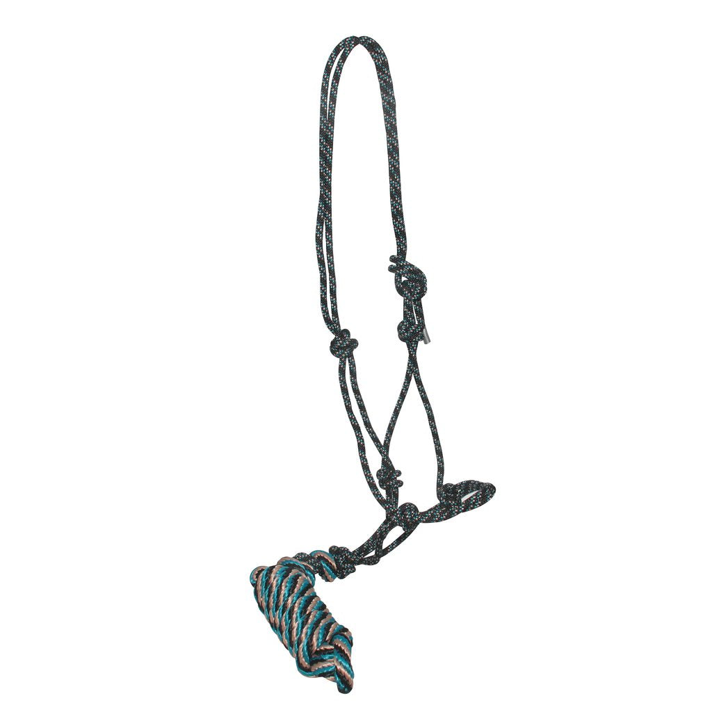 Pro Choice Rope Halter & Lead Black & Turquoise – Aitken's Saddlery