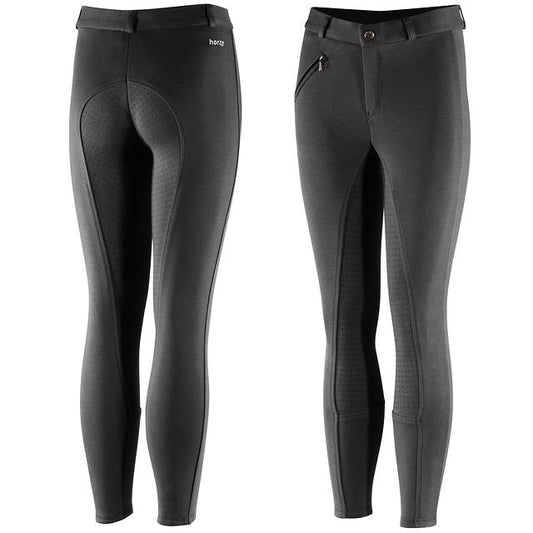 Horze Kids Silicone Full Seat Breeches Black