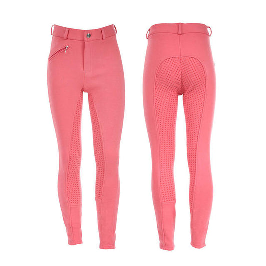 Horze Kids Silicone Full Seat Breeches Pepi Pink