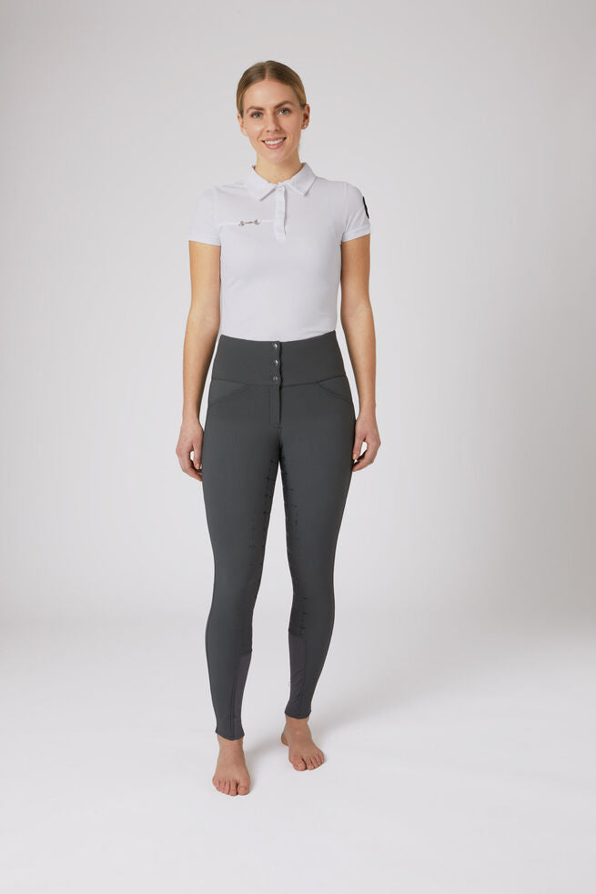 Horze Desiree Ladies Breeches Coal Grey