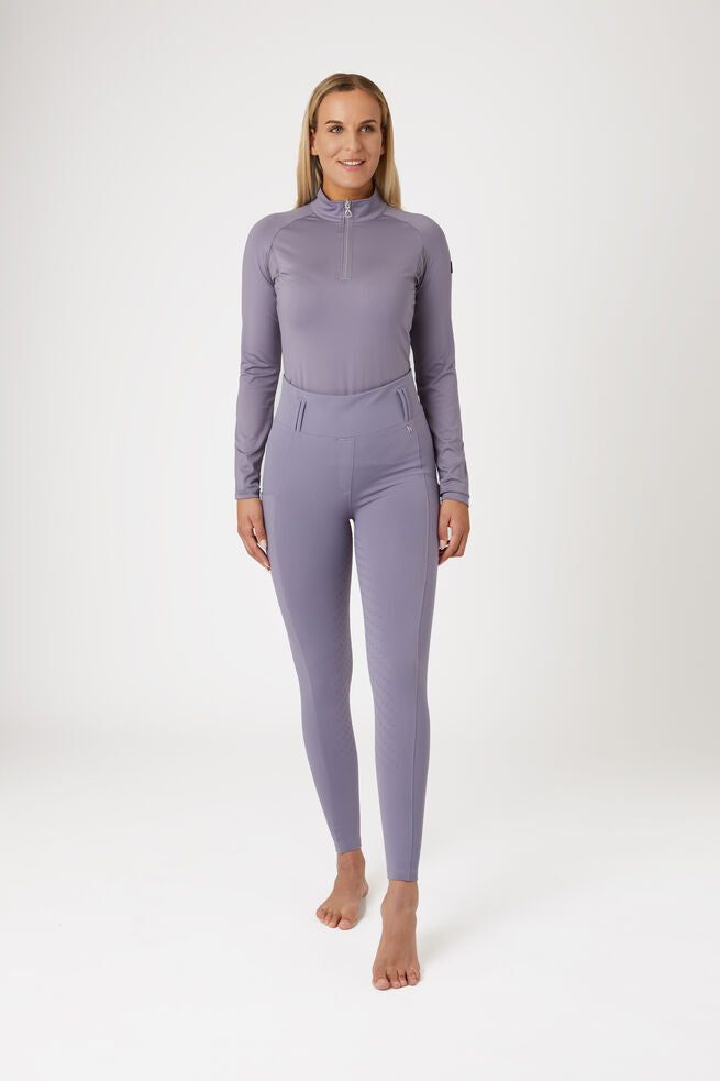 Horze Everly Fullgrip Ladies Grey Ridge Violet