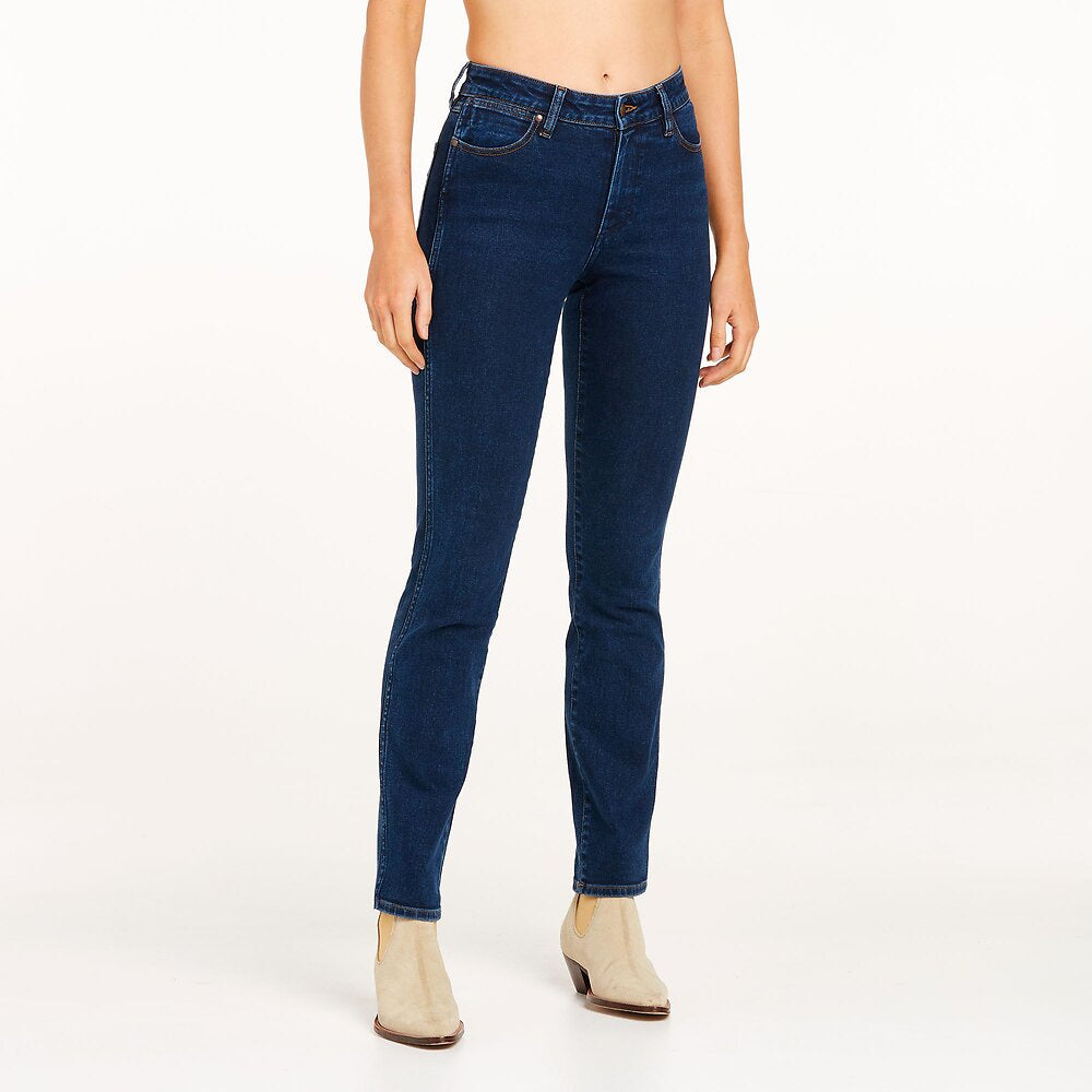 Wrangler Classic Mid Waist Dark Stone Ladies Jeans