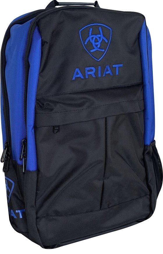 Ariat Back Pack Black with Cobalt Blue