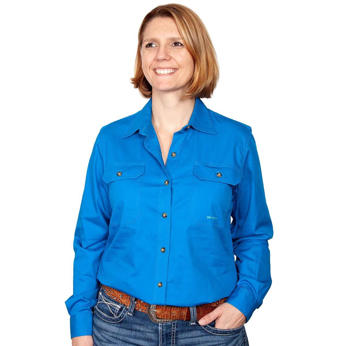 JCA Brooke Workshirt Ladies Blue Jewell