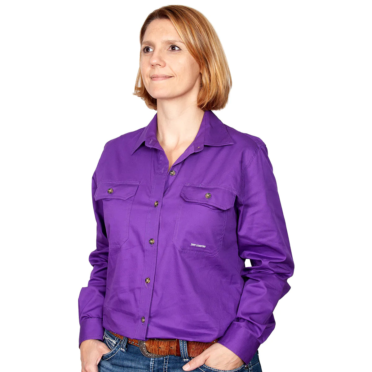 JCA Brooke Workshirt Ladies Purple