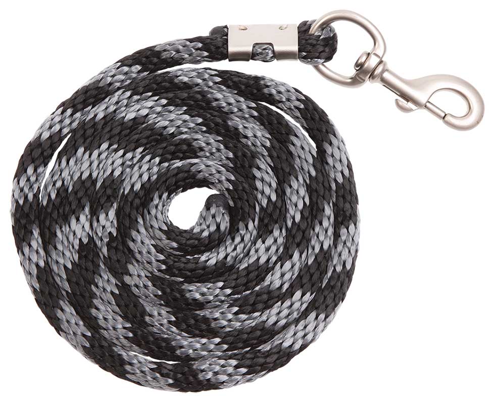 Lead Braided Nylon Rope black and silver